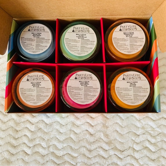 P86043 PartyLite Small Treasures Set of 6 Jar Candles - Picture 3 of 5